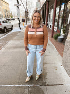 Camel Thermal Long Sleeve Top-Long Sleeve Tops-hem and thread-The Silo Boutique, Women's Fashion Boutique Located in Warren and Grand Forks North Dakota