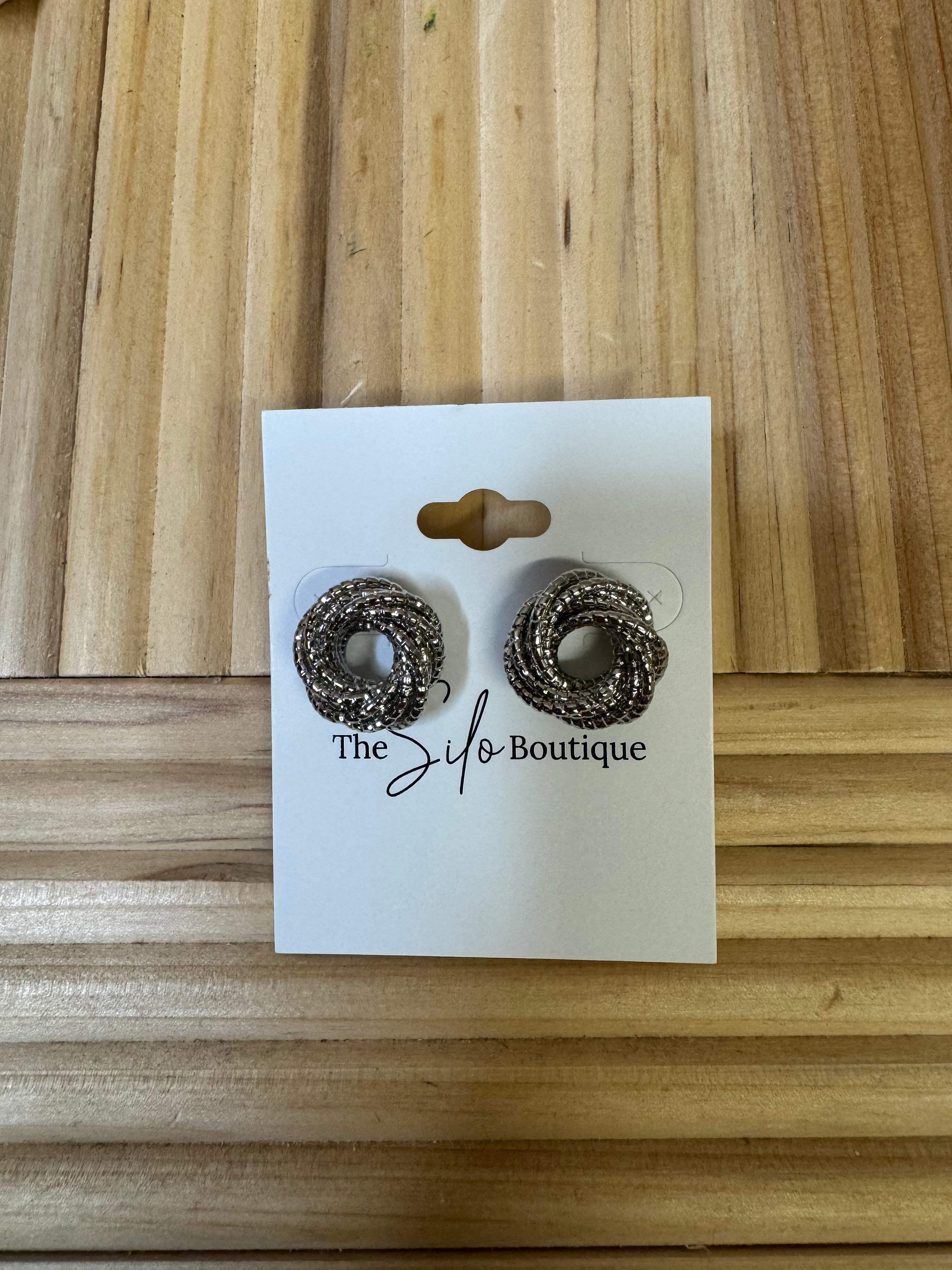 Twist Knot Stud Earrings-earrings-Fame-The Silo Boutique, Women's Fashion Boutique Located in Warren and Grand Forks North Dakota