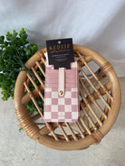 Kedzie Essentials Wallet-Pink Check-Wallets-dm-The Silo Boutique, Women's Fashion Boutique Located in Warren and Grand Forks North Dakota