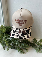 Zen Put it on My Husband's Tab Hat-Cow-Hats-Zenana-The Silo Boutique, Women's Fashion Boutique Located in Warren and Grand Forks North Dakota