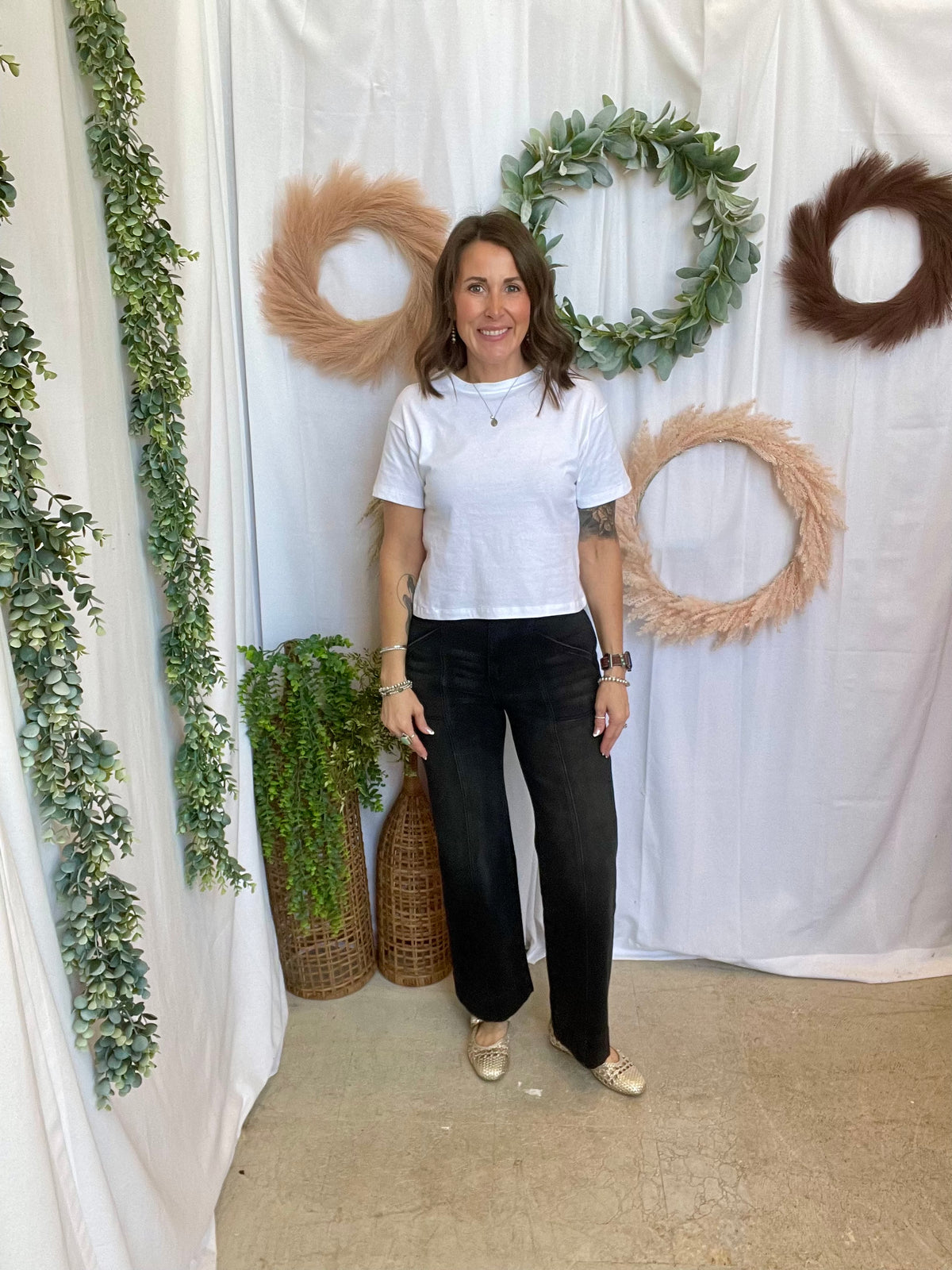 Mica Dune Trouser Hem Jean-Black-Jeans-mica-The Silo Boutique, Women's Fashion Boutique Located in Warren and Grand Forks North Dakota