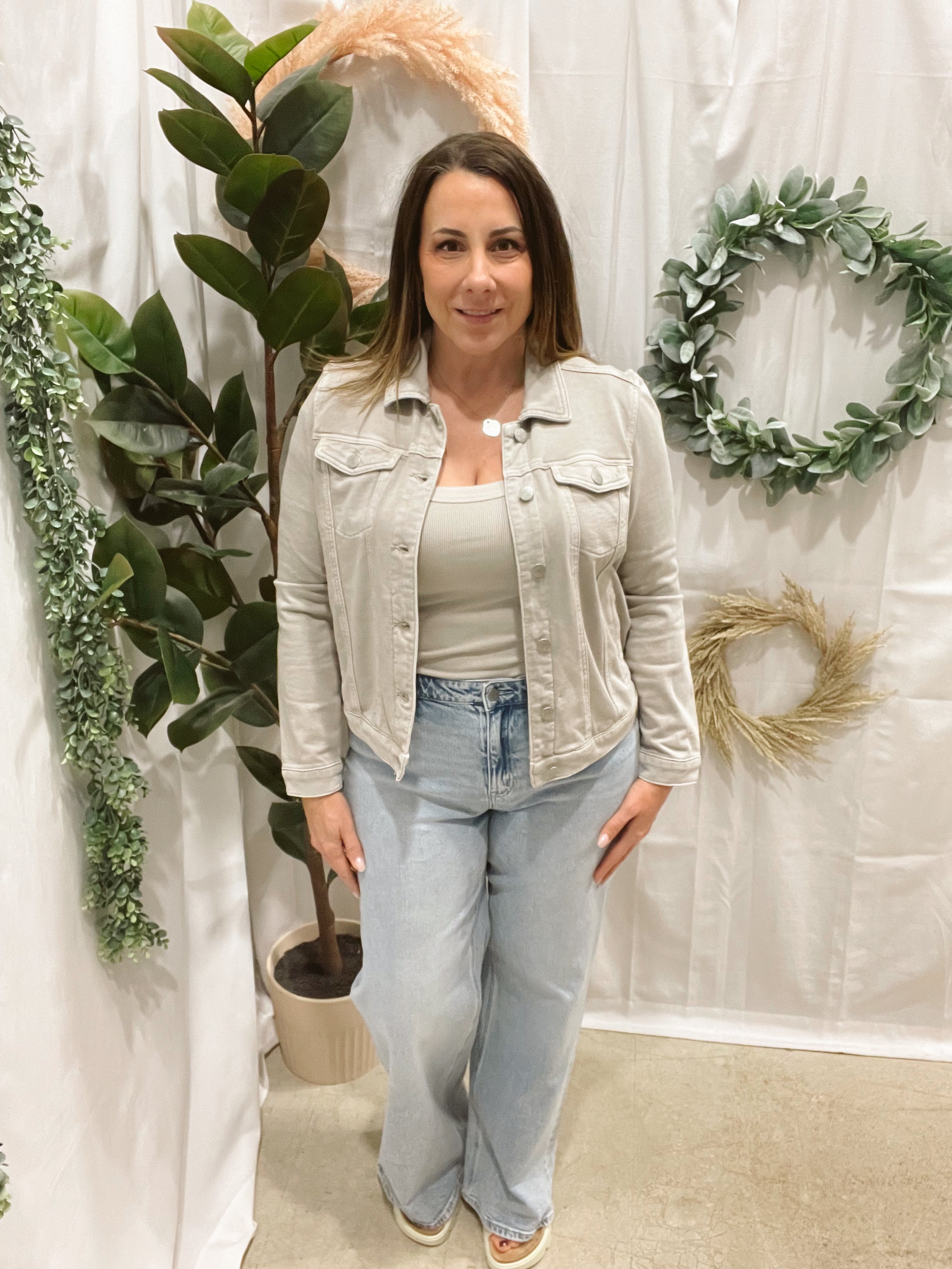 Be Cool Light Stone Soft Jacket-Shackets-be cool-The Silo Boutique, Women's Fashion Boutique Located in Warren and Grand Forks North Dakota