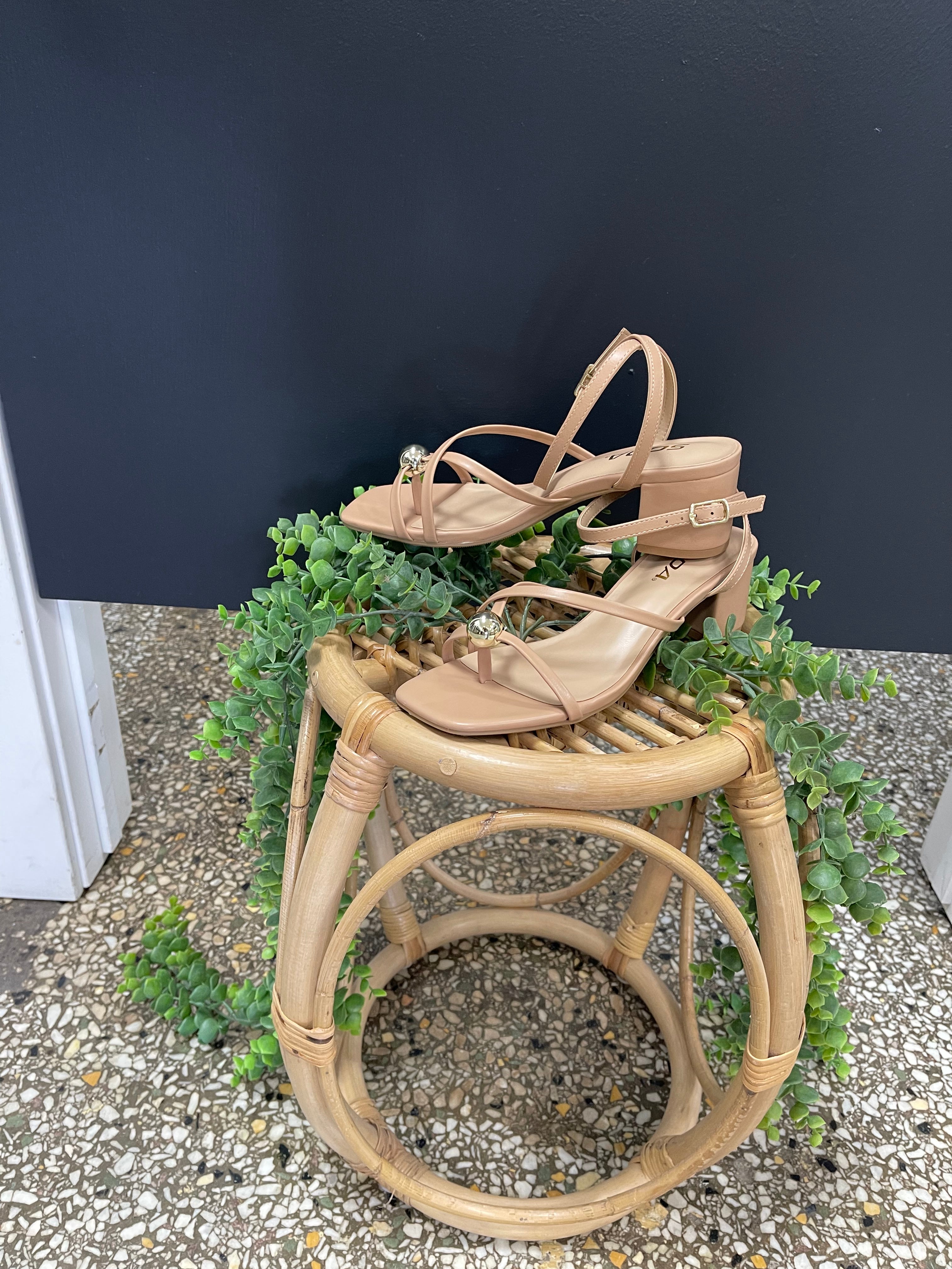 Soda Tuari Sandal Heel-Nude-Shoes-soda-The Silo Boutique, Women's Fashion Boutique Located in Warren and Grand Forks North Dakota