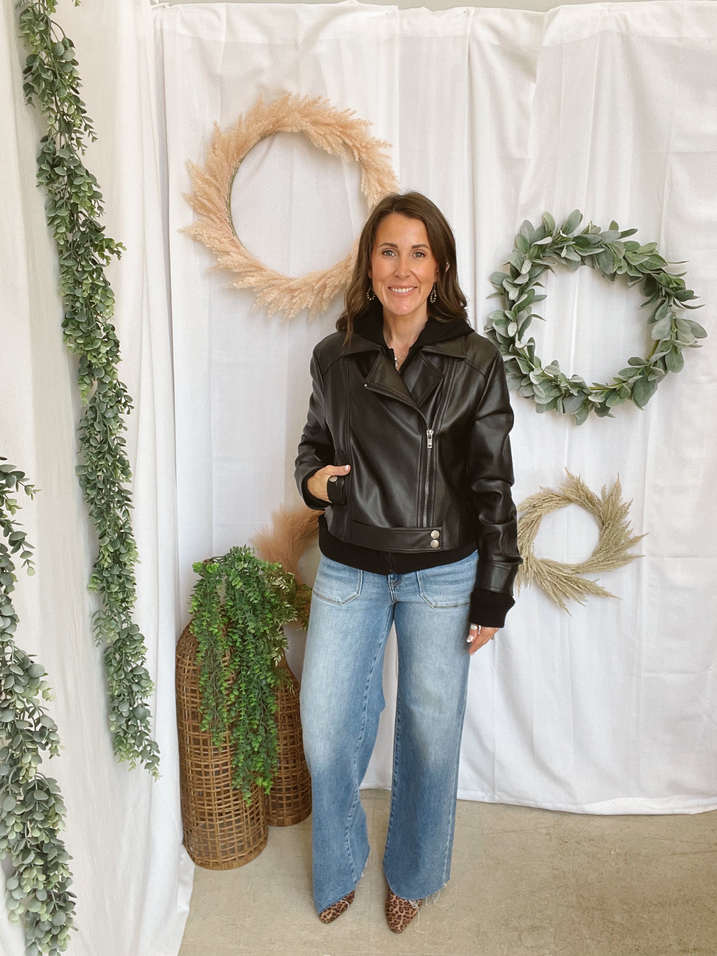 Dani Super Soft Faux Leather Jacket-Coats & Jackets-davi-The Silo Boutique, Women's Fashion Boutique Located in Warren and Grand Forks North Dakota