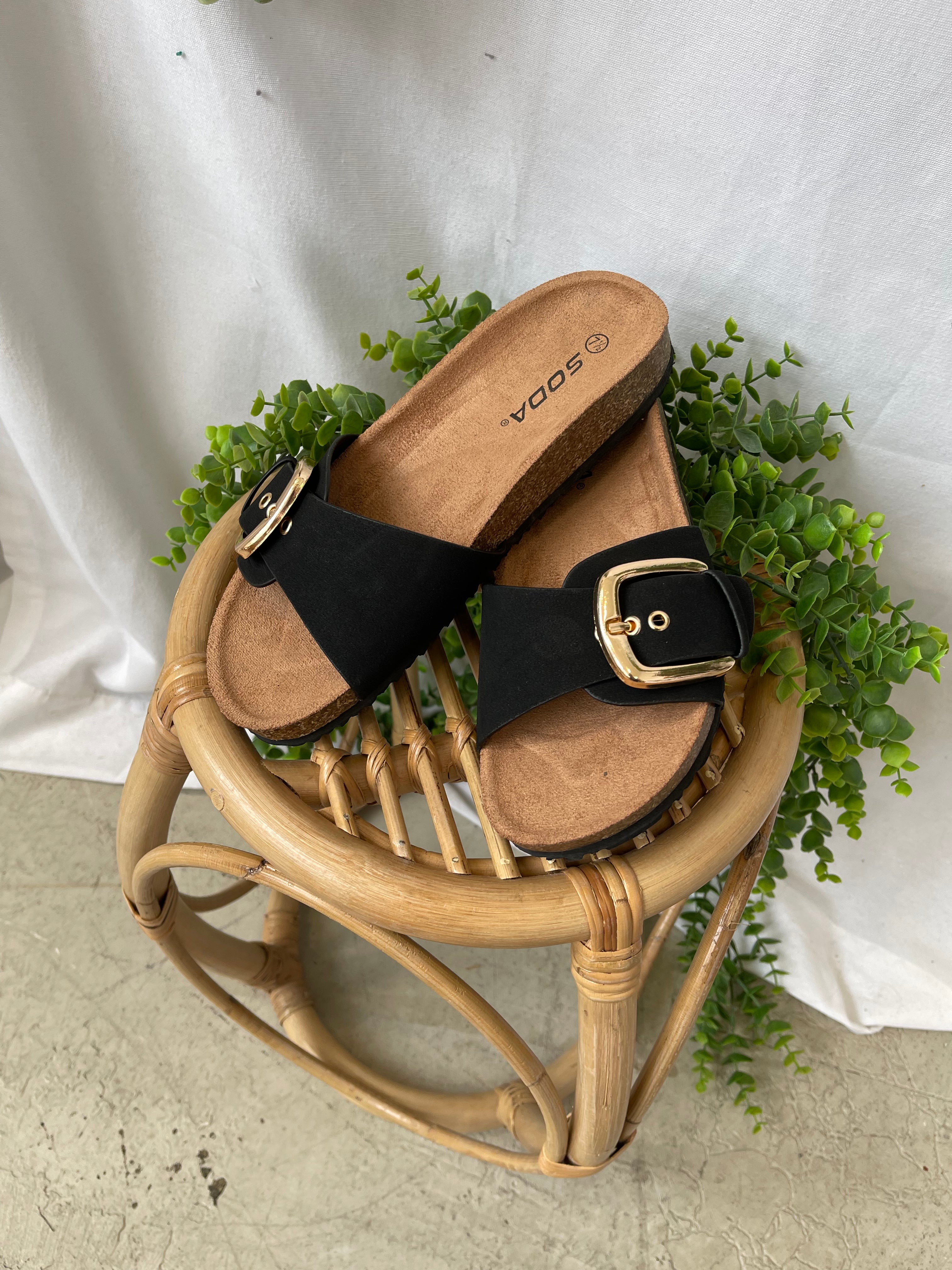Soda Lizzy Sandal-Black-Final Sale-Shoes-soda-The Silo Boutique, Women's Fashion Boutique Located in Warren and Grand Forks North Dakota