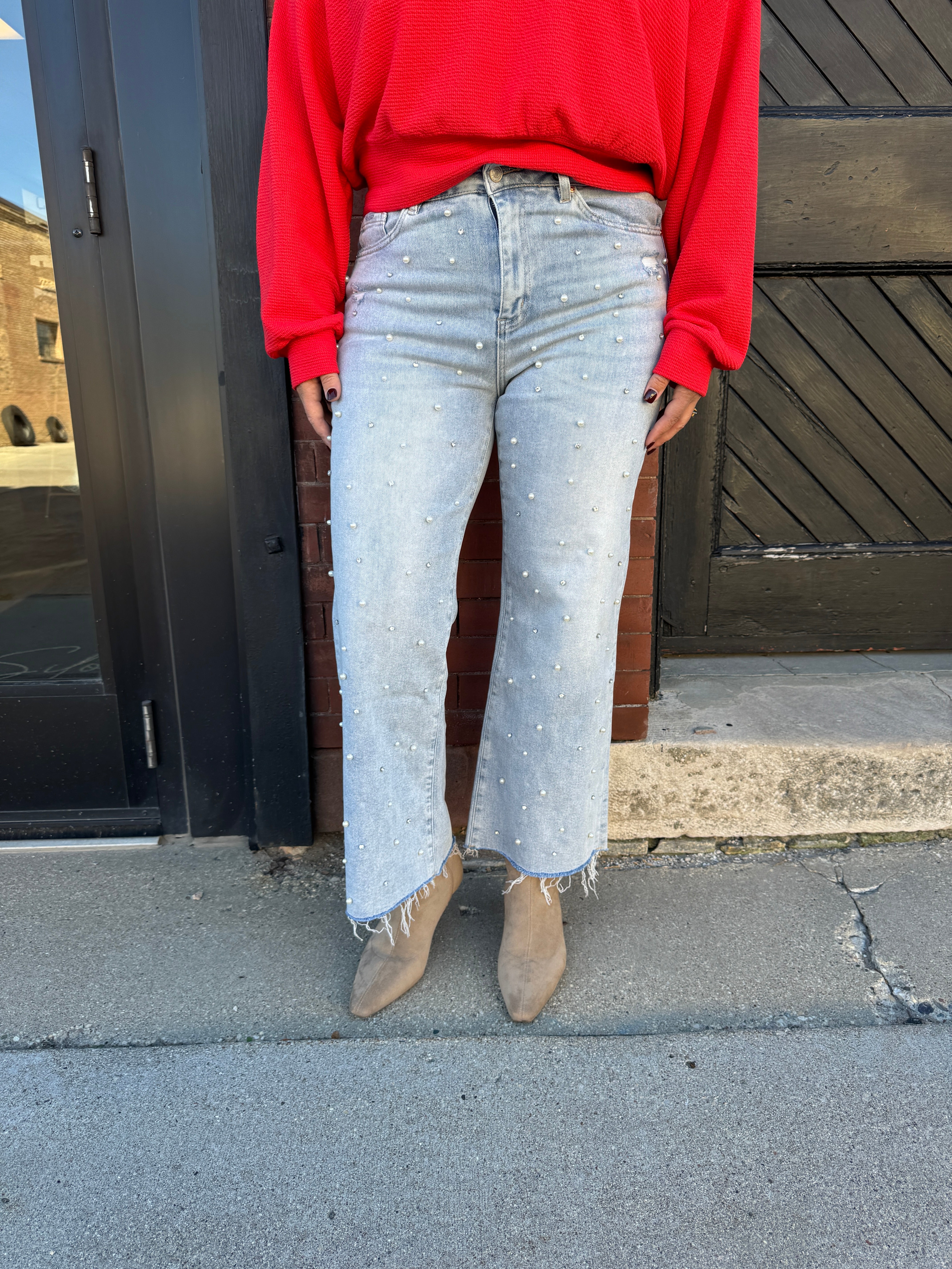 Mica Grizzlies Blue Pearl Jeans-Jeans-mica-The Silo Boutique, Women's Fashion Boutique Located in Warren and Grand Forks North Dakota