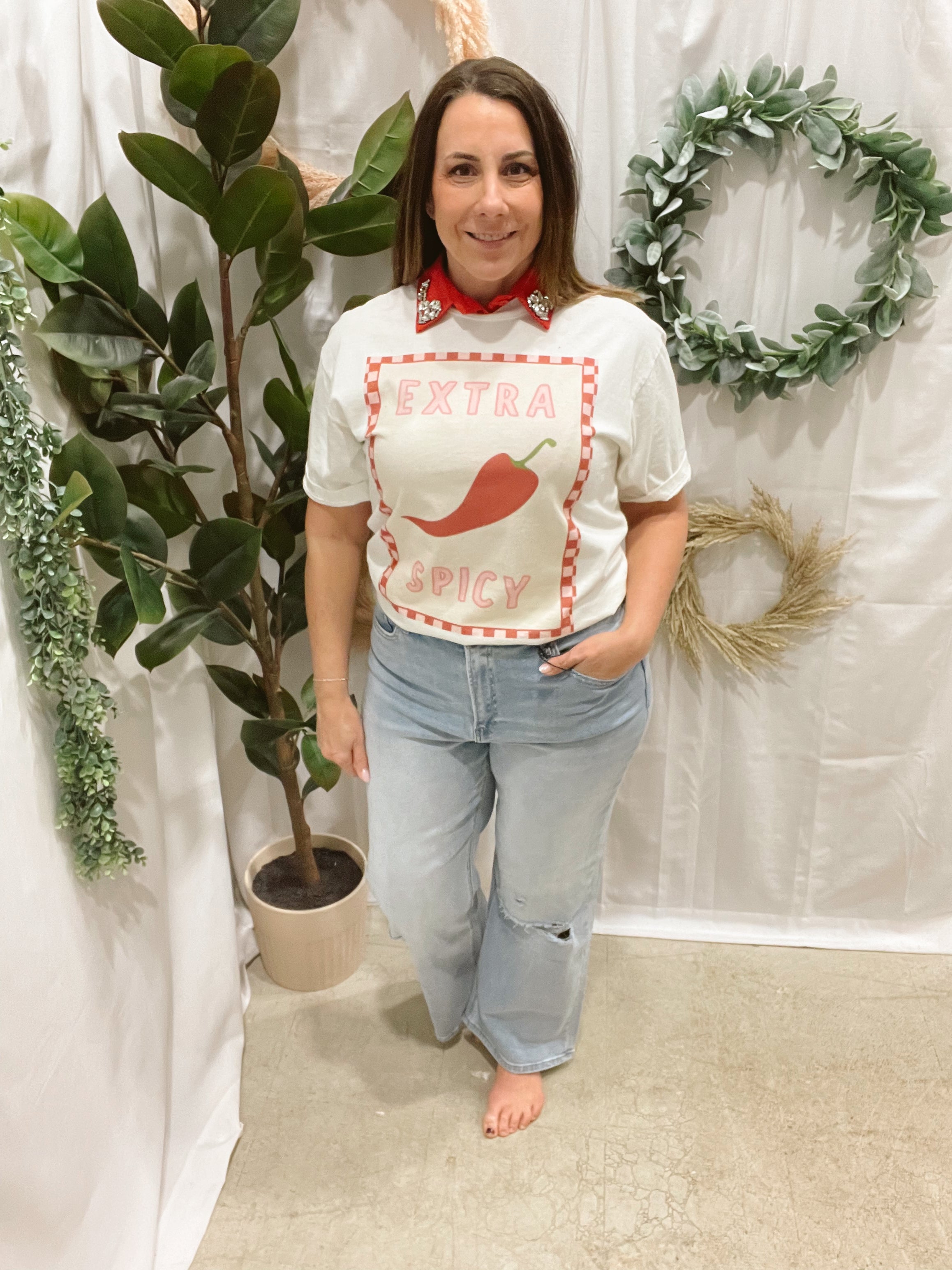 Extra Spicy Chili Tee-Graphic Tees-jade by jane-The Silo Boutique, Women's Fashion Boutique Located in Warren and Grand Forks North Dakota