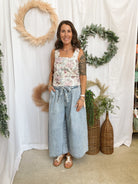Lovie Floral Square Neck Tank Top-Tank Tops-lovlov-The Silo Boutique, Women's Fashion Boutique Located in Warren and Grand Forks North Dakota