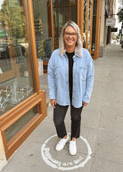 Cool Denim Wash Soft Shacket-Shackets-be cool-The Silo Boutique, Women's Fashion Boutique Located in Warren and Grand Forks North Dakota