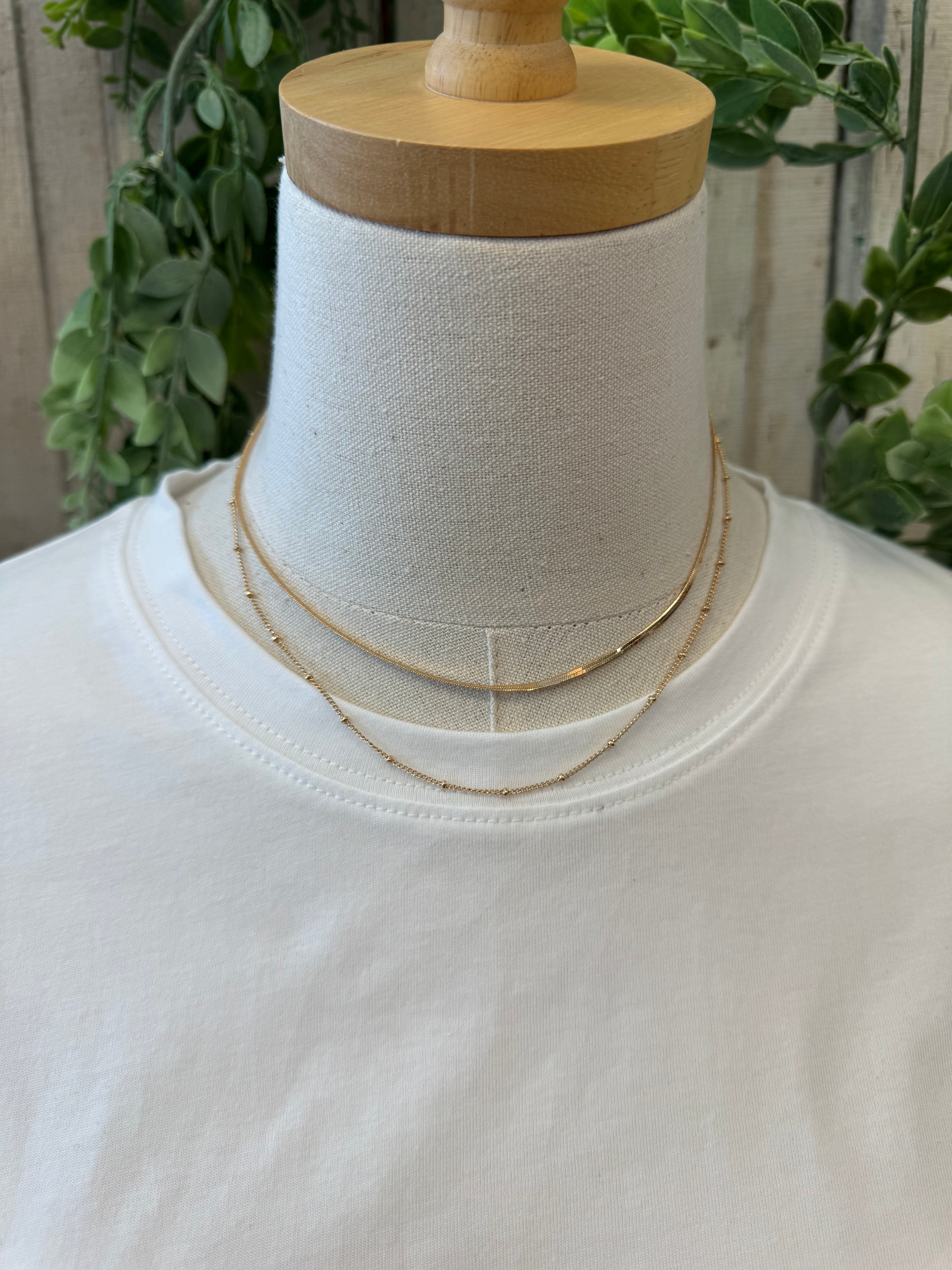 Layla Layered Chain Necklace-Necklaces-fame-The Silo Boutique, Women's Fashion Boutique Located in Warren and Grand Forks North Dakota