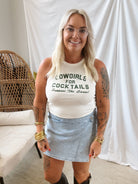 Cowgirls for Cocktails Tank Top-Final Sale-Tank Tops-charlie southern-The Silo Boutique, Women's Fashion Boutique Located in Warren and Grand Forks North Dakota