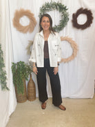 Duck Button Down Top-White-Long Sleeve Tops-eesome-The Silo Boutique, Women's Fashion Boutique Located in Warren and Grand Forks North Dakota