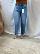 Flying Monkey Blue Memoir Barrel Jeans-Final Sale-Jeans-flying monkey-The Silo Boutique, Women's Fashion Boutique Located in Warren and Grand Forks North Dakota