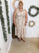 Kiki Animal Midi Dress-Dresses-ENTRO-The Silo Boutique, Women's Fashion Boutique Located in Warren and Grand Forks North Dakota