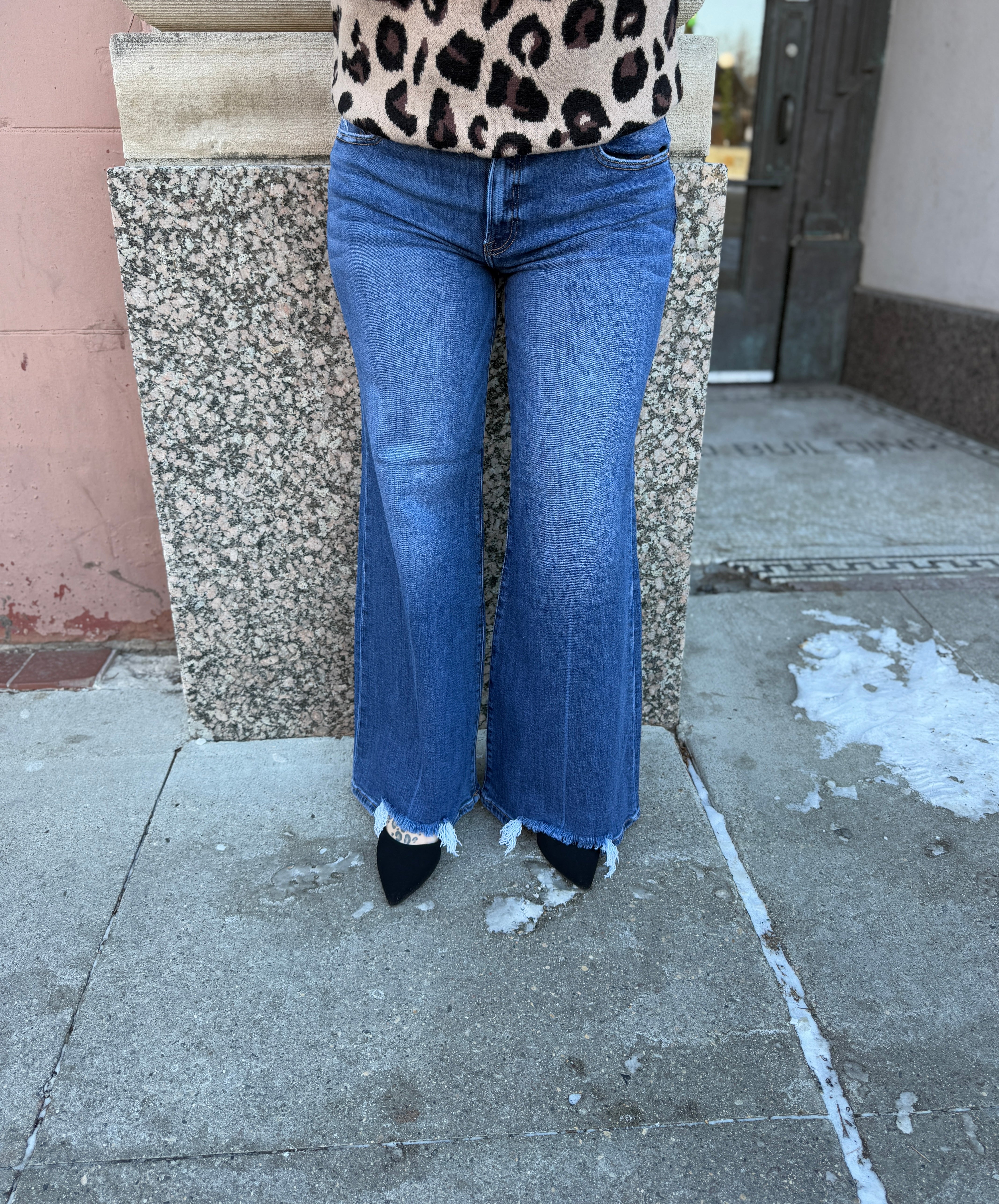 Risen Dark Wide Leg Jeans-Jeans-risen-The Silo Boutique, Women's Fashion Boutique Located in Warren and Grand Forks North Dakota