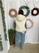 Zoe Puffer Vest-Ivory-Vests-staccato-The Silo Boutique, Women's Fashion Boutique Located in Warren and Grand Forks North Dakota
