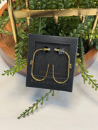 Open Oval Hoop Earrings-Earrings-Fame-The Silo Boutique, Women's Fashion Boutique Located in Warren and Grand Forks North Dakota