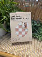 Kitsch XL Quick-Dry Hair Towel-Checker-Hair Accessories-kitsch-The Silo Boutique, Women's Fashion Boutique Located in Warren and Grand Forks North Dakota