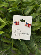 Flag USA Earrings-Earrings-Dallas Market-The Silo Boutique, Women's Fashion Boutique Located in Warren and Grand Forks North Dakota