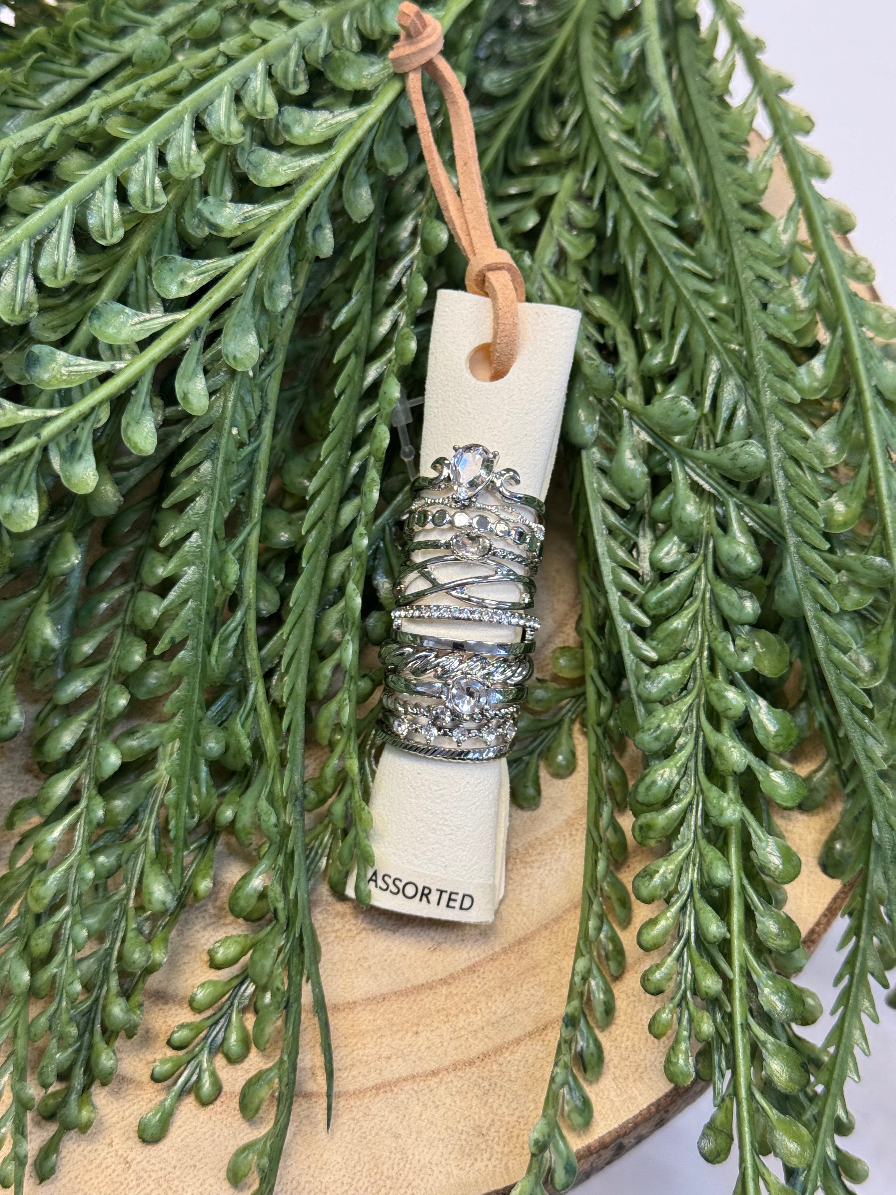 Teardrop Ring Set-Silver-Rings-fame-The Silo Boutique, Women's Fashion Boutique Located in Warren and Grand Forks North Dakota