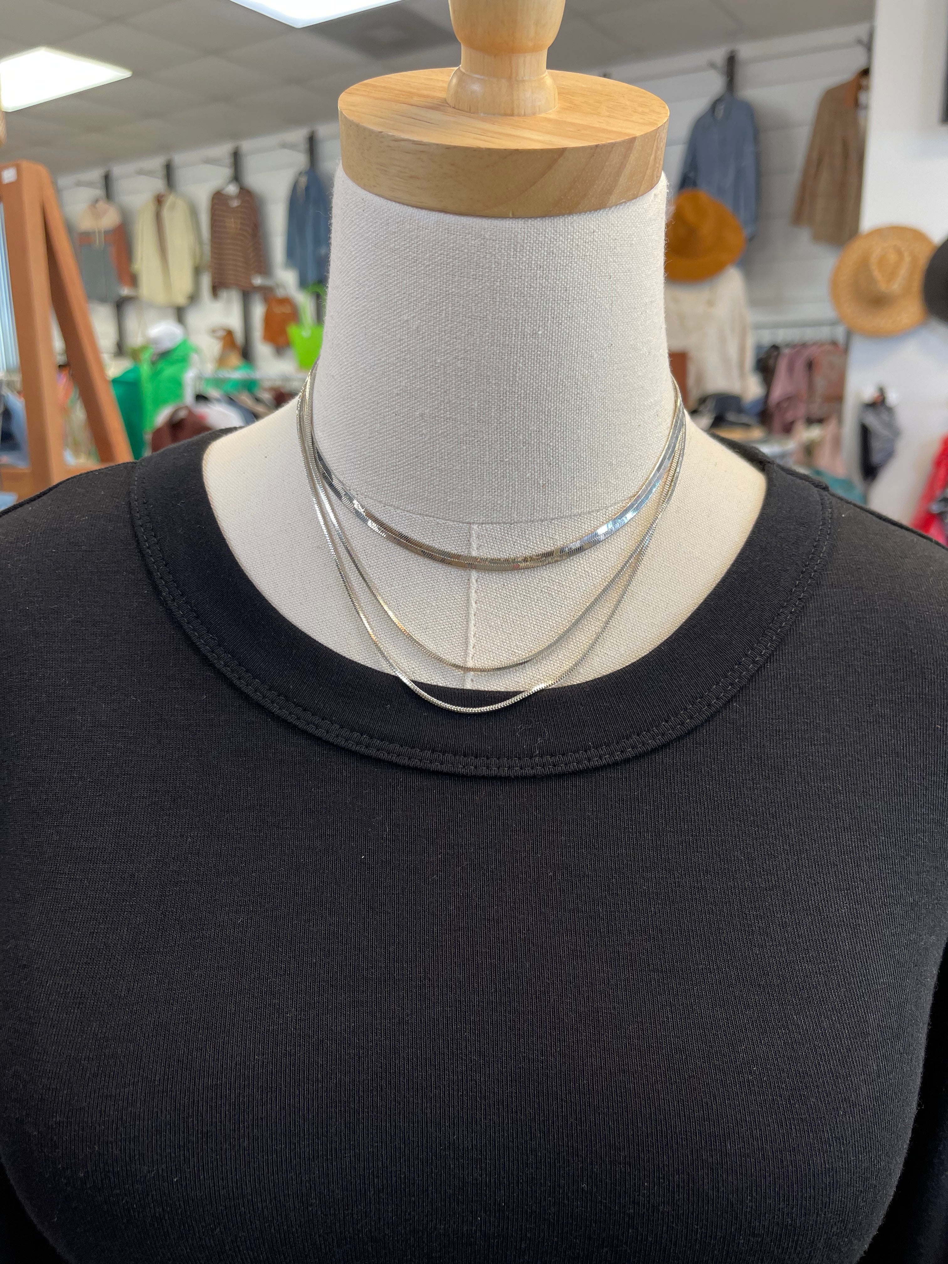 3 Strand Bone Necklace-Necklaces-Fame-The Silo Boutique, Women's Fashion Boutique Located in Warren and Grand Forks North Dakota