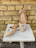 Soda Meryl Rafia Flat Shoe-Final Sale-Sandals-soda-The Silo Boutique, Women's Fashion Boutique Located in Warren and Grand Forks North Dakota