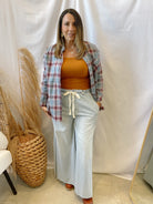 Sadie Sage Multi Blue Flannel-Final Sale-Long Sleeve Tops-sadie sage-The Silo Boutique, Women's Fashion Boutique Located in Warren and Grand Forks North Dakota