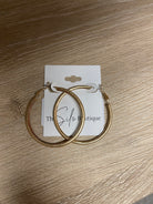 Lovey Gold Hoop Earrings-Earrings-what's hot-The Silo Boutique, Women's Fashion Boutique Located in Warren and Grand Forks North Dakota