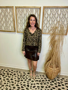 Elan Cheetah Print Sweater Cardigan-Sweaters-elan-The Silo Boutique, Women's Fashion Boutique Located in Warren and Grand Forks North Dakota