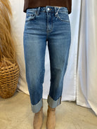 Lovervet Defeating Cuffed Barrel Jeans-Final Sale-Jeans-lovervet-The Silo Boutique, Women's Fashion Boutique Located in Warren and Grand Forks North Dakota