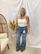 Ribbed Buckle Tank Top Bodysuit-White-Final Sale-Tank Tops-blue B-The Silo Boutique, Women's Fashion Boutique Located in Warren and Grand Forks North Dakota