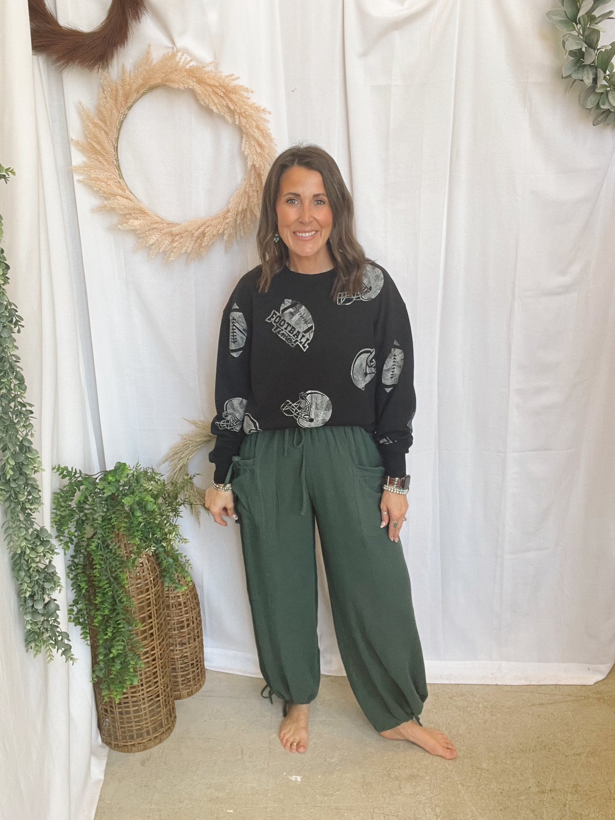 Jane Vintage Gauze Pants-Jade-Pants-jade by jane-The Silo Boutique, Women's Fashion Boutique Located in Warren and Grand Forks North Dakota