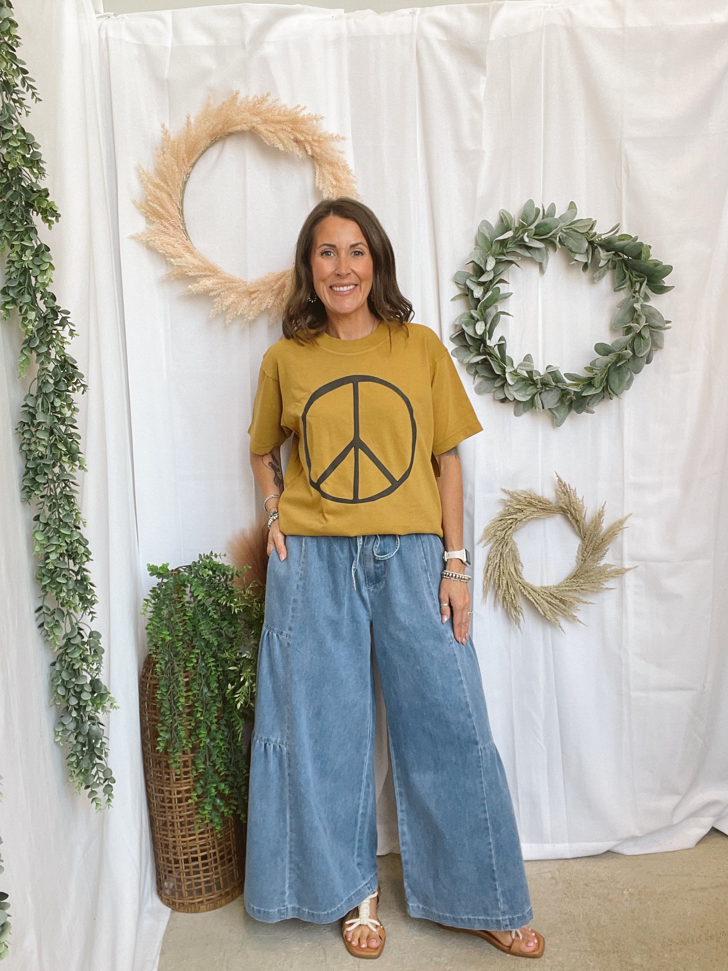Peace & Never Regret Kindness Tee-Graphic Tees-southern bliss-The Silo Boutique, Women's Fashion Boutique Located in Warren and Grand Forks North Dakota