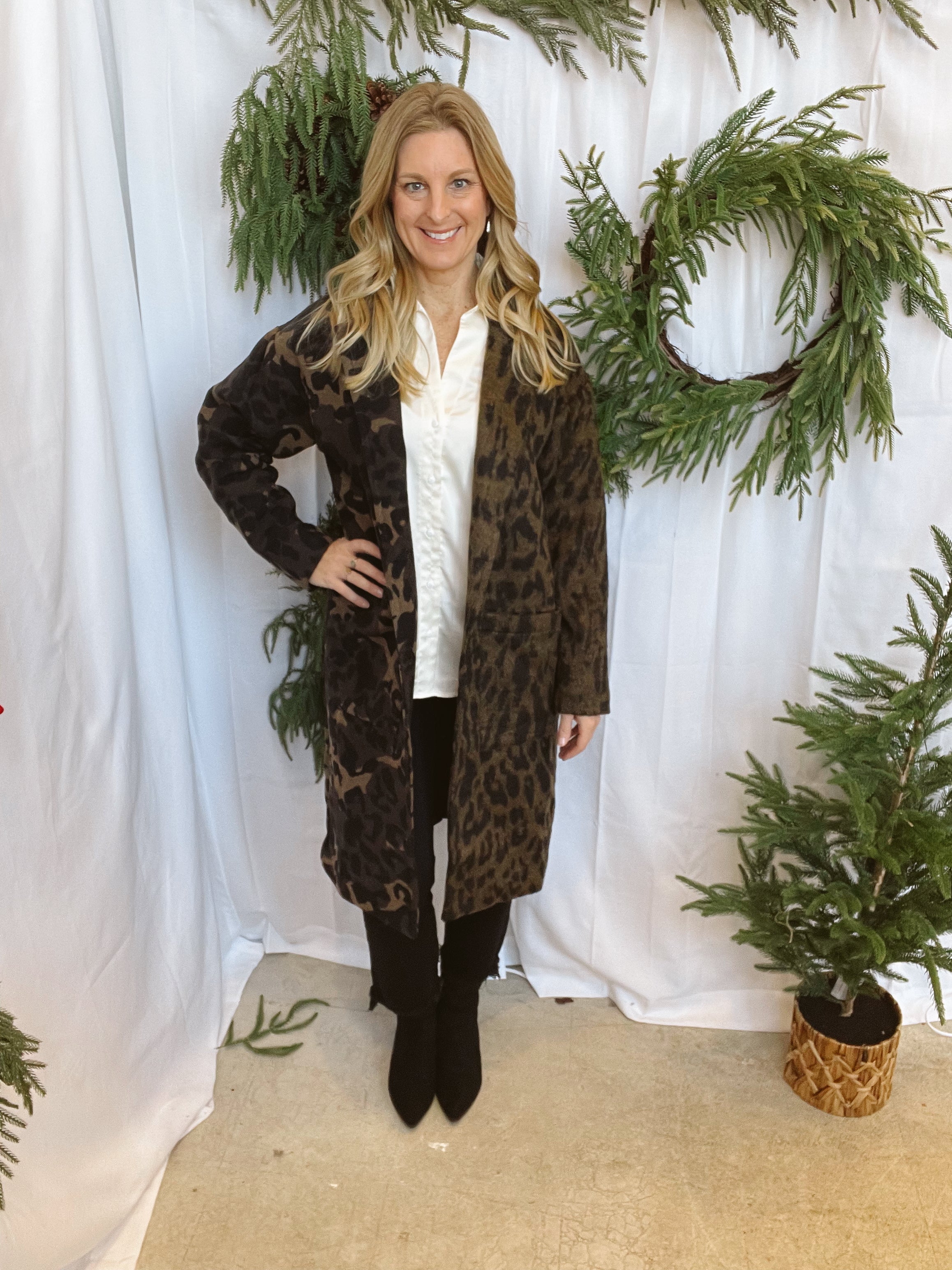 Dani Wild Animal Print Jacket-Final Sale-Vests-davi-The Silo Boutique, Women's Fashion Boutique Located in Warren and Grand Forks North Dakota