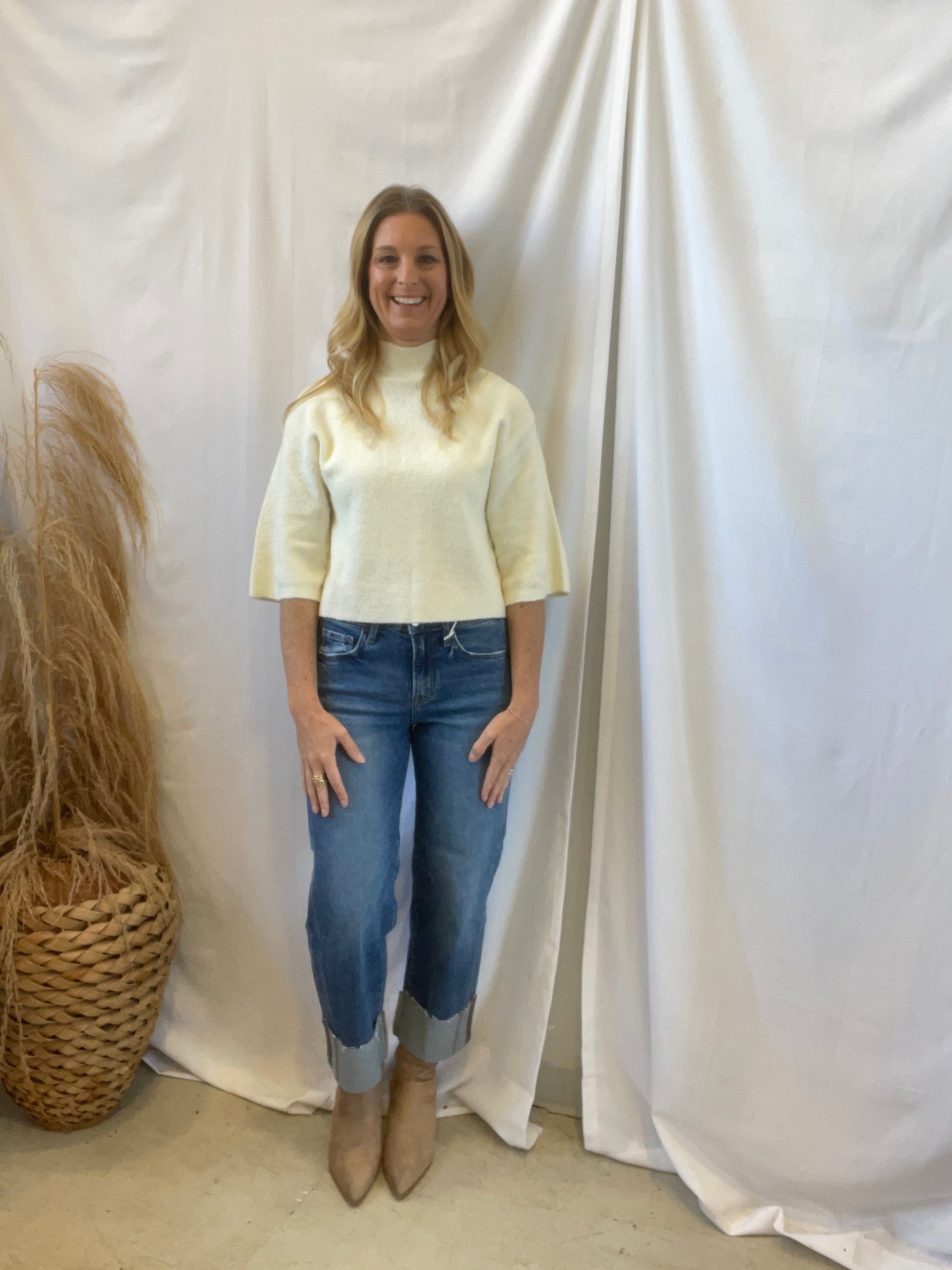 Lovervet Defeating Cuffed Barrel Jeans-Final Sale-Jeans-lovervet-The Silo Boutique, Women's Fashion Boutique Located in Warren and Grand Forks North Dakota