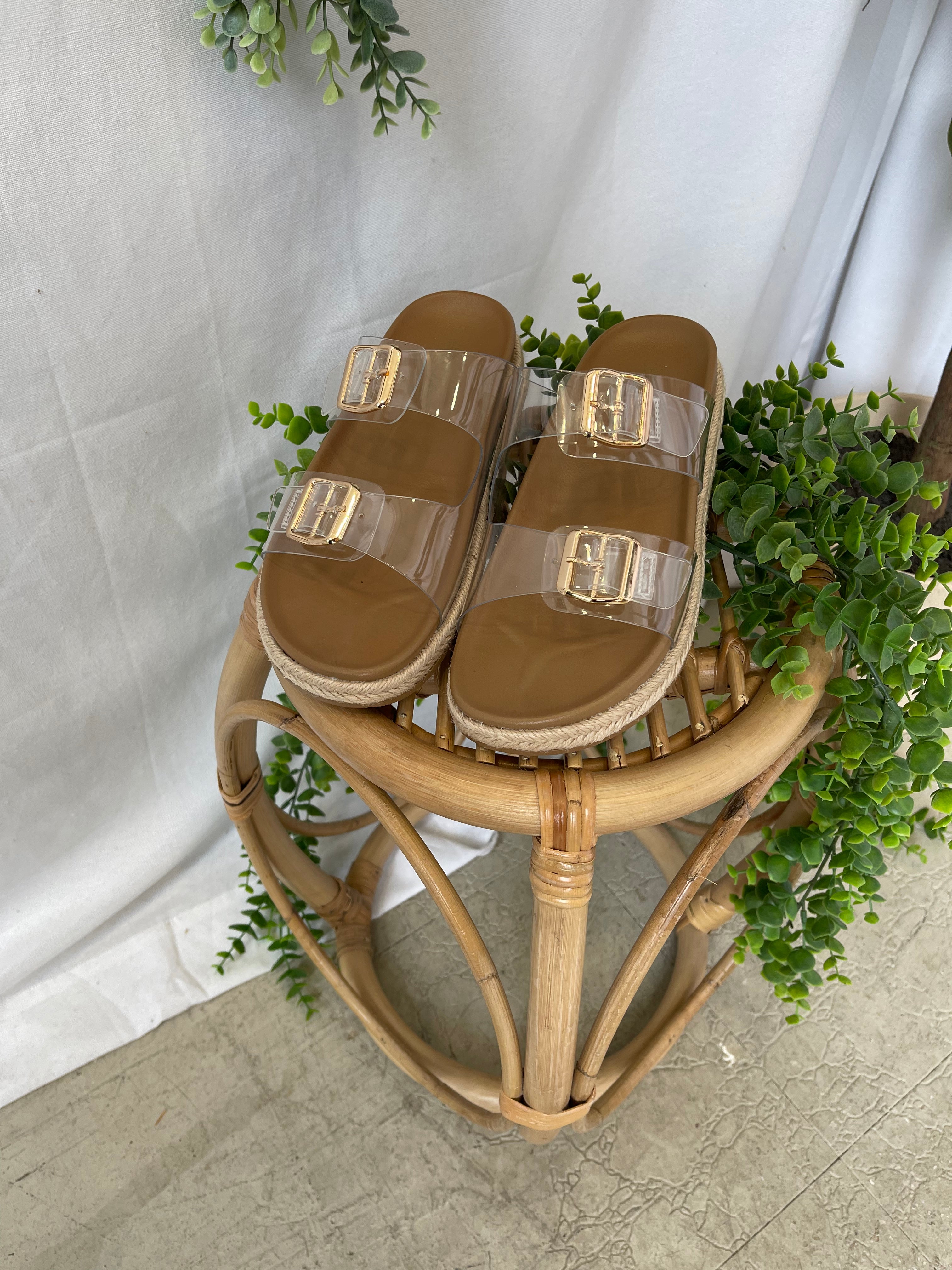 Soda Crest Clear Sandal-Final sale-Shoes-soda-The Silo Boutique, Women's Fashion Boutique Located in Warren and Grand Forks North Dakota