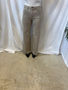 Risen Lurex Taupe Jeans-Jeans-risen-The Silo Boutique, Women's Fashion Boutique Located in Warren and Grand Forks North Dakota
