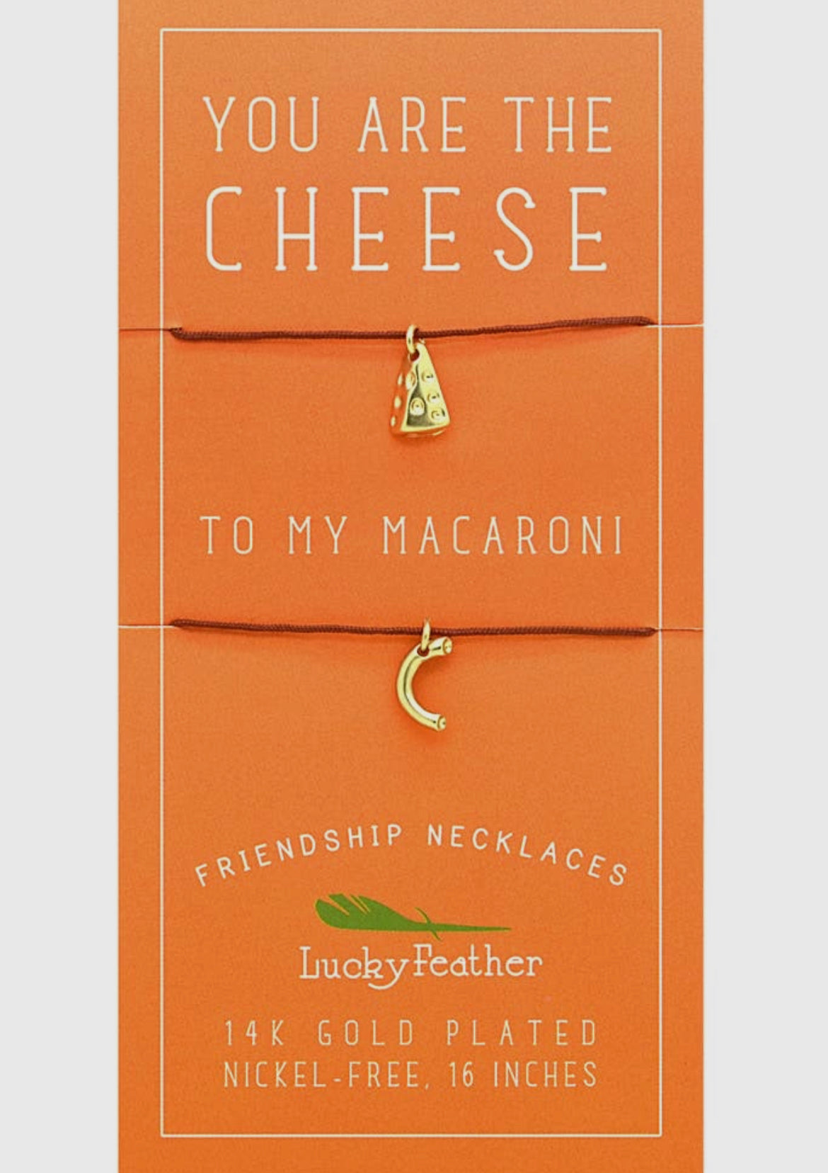 Friendship Necklace - Cheese/Macaroni-Earrings-lucky feather-The Silo Boutique, Women's Fashion Boutique Located in Warren and Grand Forks North Dakota