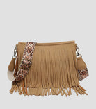 Jen and Co Sadie Suede Fringe Crossbody-Crossbody Purses-Jen and Co-The Silo Boutique, Women's Fashion Boutique Located in Warren and Grand Forks North Dakota