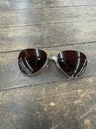 WMP Brown Aviator Sunglasses-Sunglasses-wmp-The Silo Boutique, Women's Fashion Boutique Located in Warren and Grand Forks North Dakota