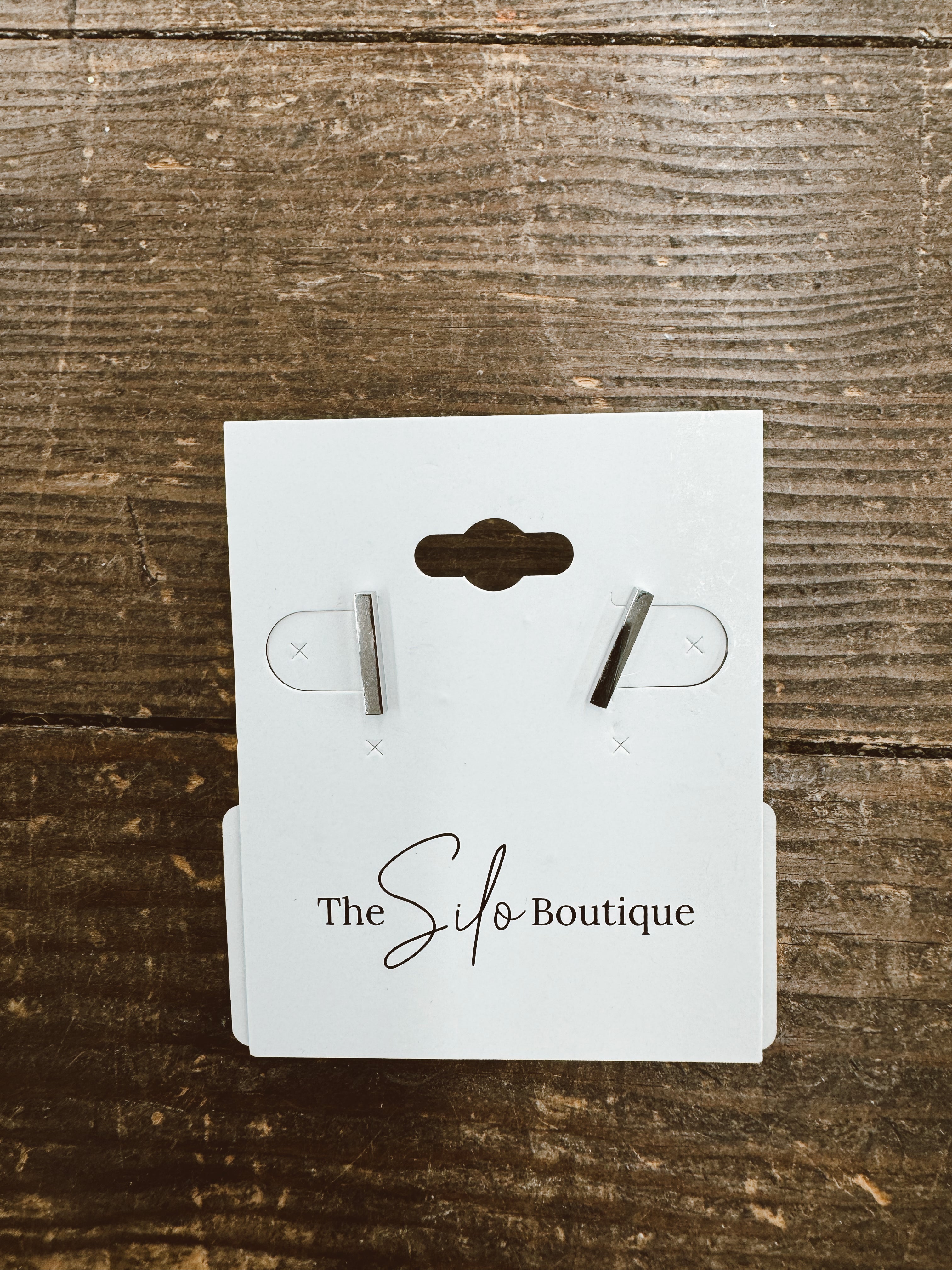 Mini Rectangle Stud Earrings-earrings-howards-The Silo Boutique, Women's Fashion Boutique Located in Warren and Grand Forks North Dakota