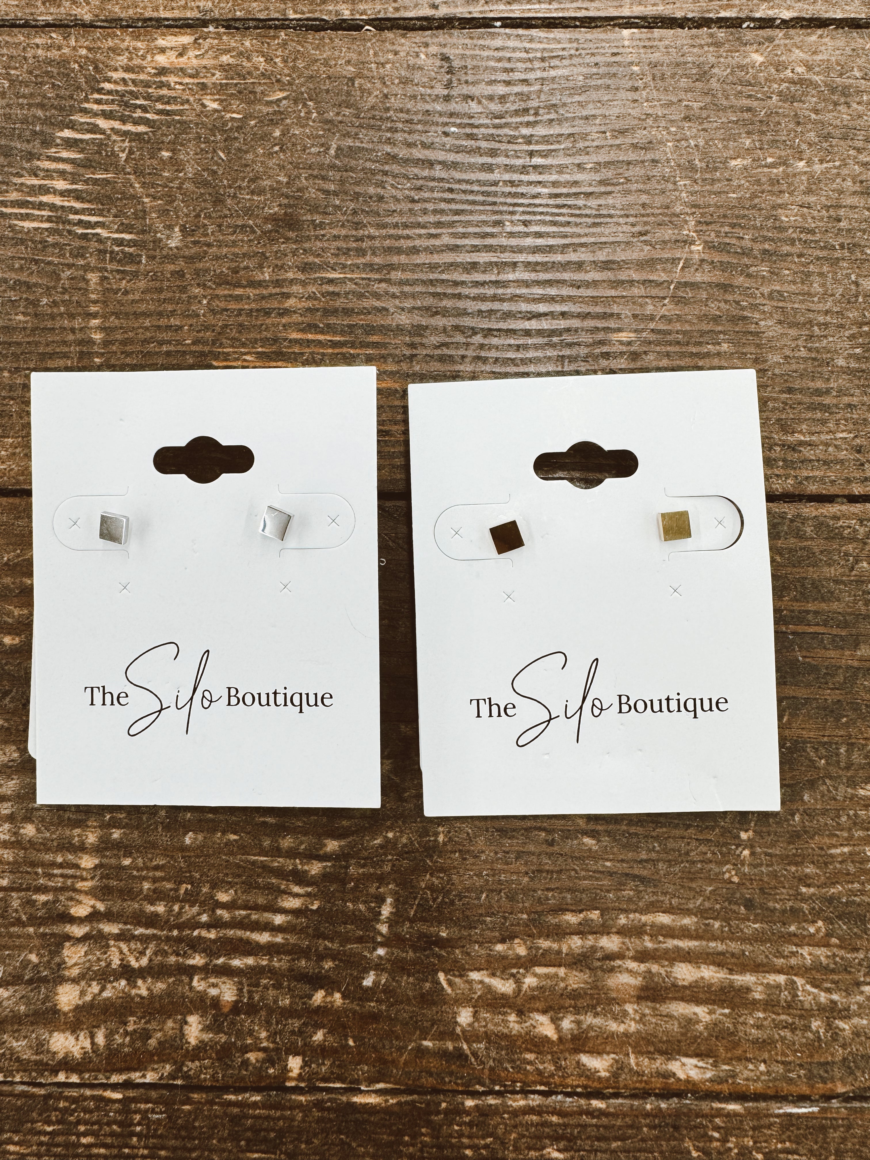 Mini Square Stud Earrings-earrings-howards-The Silo Boutique, Women's Fashion Boutique Located in Warren and Grand Forks North Dakota