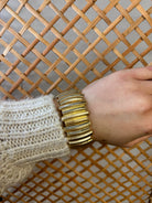 Stretch Wide Bangle Set-Bracelets-Fame-The Silo Boutique, Women's Fashion Boutique Located in Warren and Grand Forks North Dakota