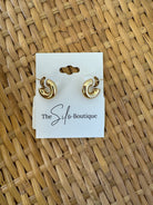 Mini Thick Gold Huggie Earrings-earrings-Dallas Market-The Silo Boutique, Women's Fashion Boutique Located in Warren and Grand Forks North Dakota