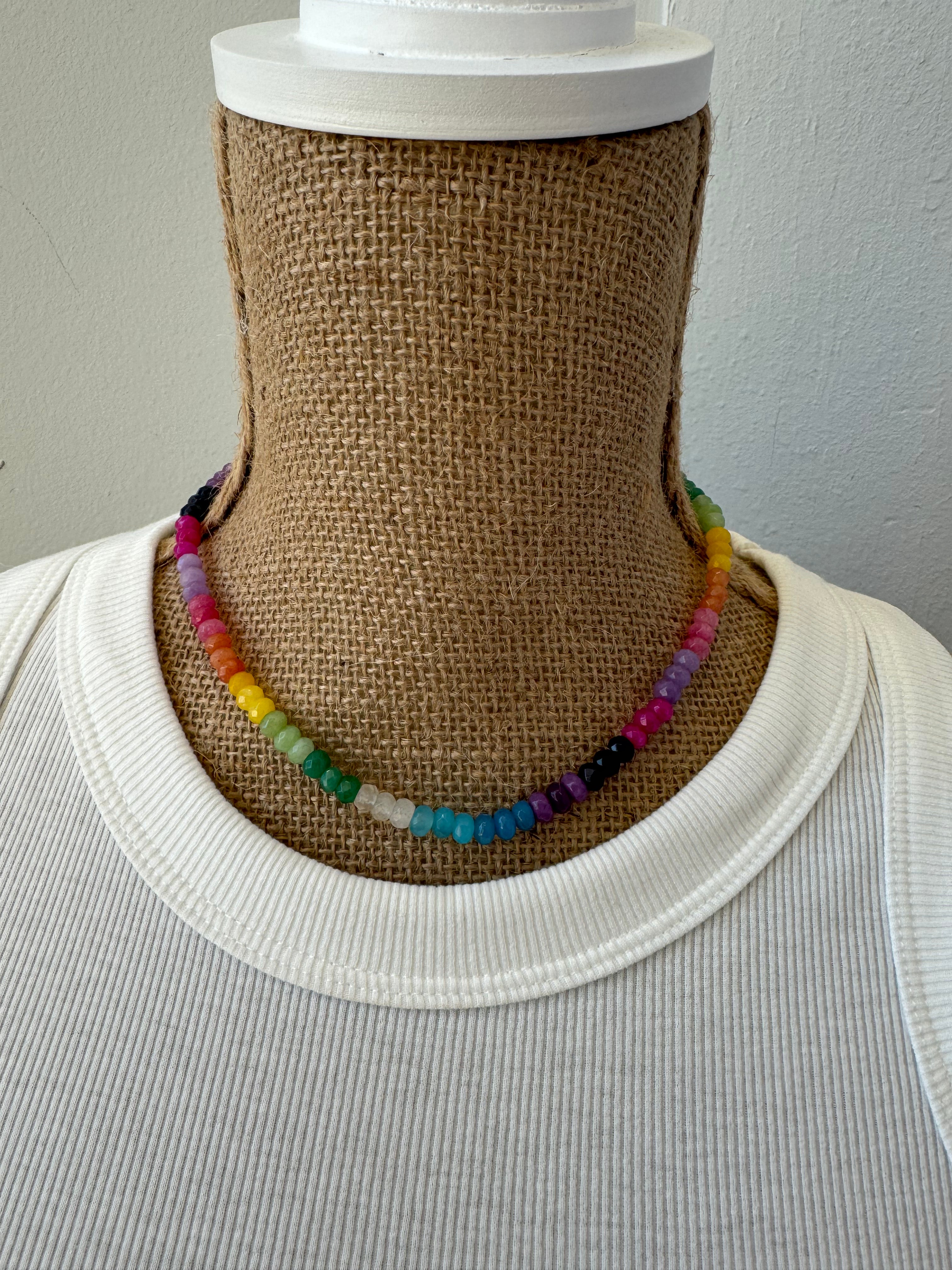 Color Vibes Beaded Necklace-Necklaces-Dallas Market-The Silo Boutique, Women's Fashion Boutique Located in Warren and Grand Forks North Dakota