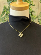 Fame Bubble Initial Necklace-Necklaces-Fame-The Silo Boutique, Women's Fashion Boutique Located in Warren and Grand Forks North Dakota