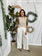 Allie Linen Pants-Off White-Pants-allie Rose-The Silo Boutique, Women's Fashion Boutique Located in Warren and Grand Forks North Dakota