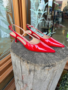 Soda Bella Red Kitten Heel Shoes-Heels-soda-The Silo Boutique, Women's Fashion Boutique Located in Warren and Grand Forks North Dakota