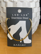 Lux Gold Ankle Bracelet-Ankle Bracelets-Dallas Market-The Silo Boutique, Women's Fashion Boutique Located in Warren and Grand Forks North Dakota