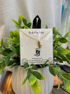 Gold Dipped Boot Necklace-Necklaces-Fame-The Silo Boutique, Women's Fashion Boutique Located in Warren and Grand Forks North Dakota